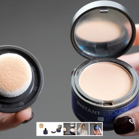 BŁYSKAWICZNY RETUSZ H641 puder do tuszowania odrostów INSTANT RETOUCH HAIR KOLOR CIEMNY BRĄZ